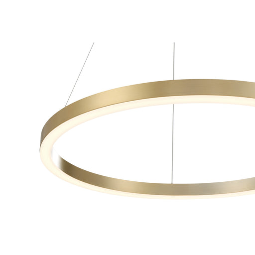 Eurofase 31471-035 Spunto 28" Brushed Gold LED Chandelier