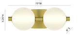 Eurofase 47192-010 Palmas 15" Gold LED Vanity Light