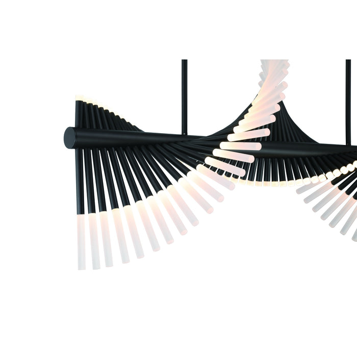 Eurofase 47125-025 Voltik 40" Matte Black LED Chandelier