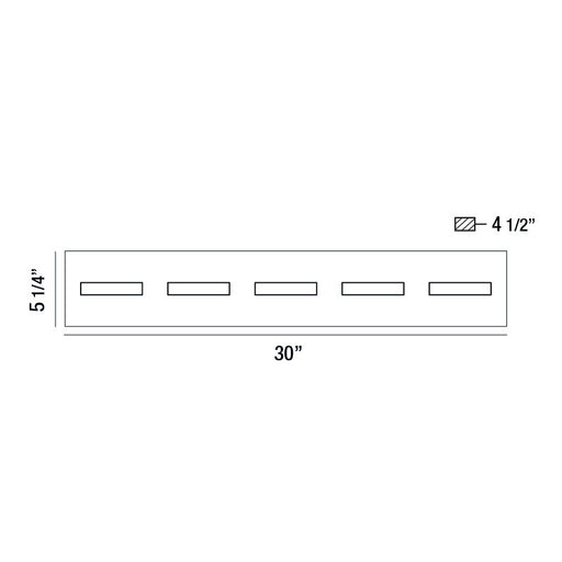 Eurofase 28022-025 Olson 30" Matte Black LED Vanity Light