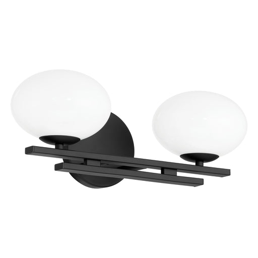 Vanity Light Thesis 207391A Julep 16 inch 2 light Matte Black Vanity Light with Opal Glass Shades THESIS