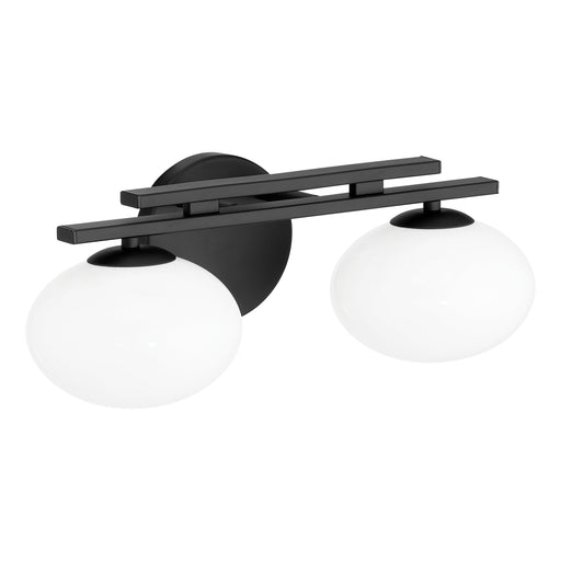 Vanity Light Thesis 207391A Julep 16 inch 2 light Matte Black Vanity Light with Opal Glass Shades THESIS