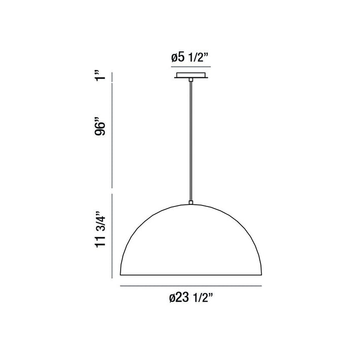 Eurofase 37218-022 Laverton 24" Gold-Black Mix LED Pendant Light