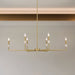 Chandelier Thesis 207359A Montclair 46 inch 6 light Brushed Gold and Natural Alabaster Linear Chandelier THESIS