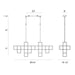 Eurofase 38257-021 Ferro 55" Matte Black LED Chandelier