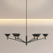 Chandelier Thesis 207315A Tremolo 48 inch 6 light Textured Black and Champagne Gold Chandelier THESIS