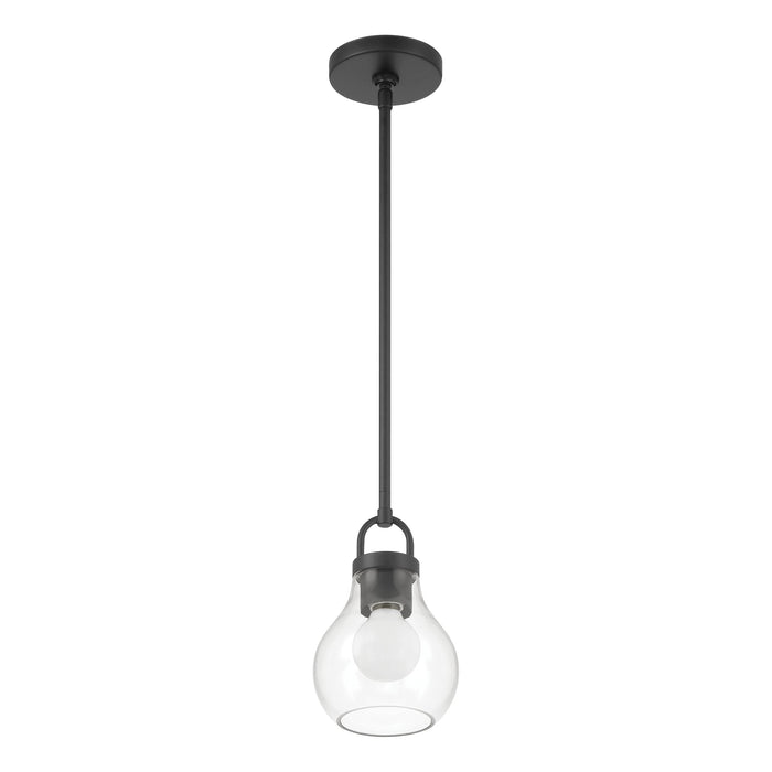 Pendant Light Thesis 207643A Mansfield 6 inch 1 light Matte Black Pendant Light with Clear Glass Shade THESIS
