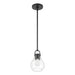 Pendant Light Thesis 207643A Mansfield 6 inch 1 light Matte Black Pendant Light with Clear Glass Shade THESIS