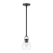 Pendant Light Thesis 207643A Mansfield 6 inch 1 light Matte Black Pendant Light with Clear Glass Shade THESIS