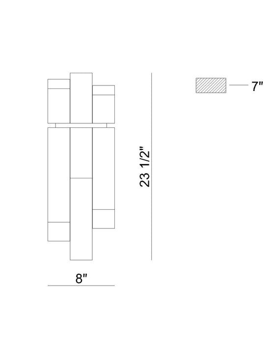 Eurofase 47911-017 Altesa 24" Chrome Wall Sconce