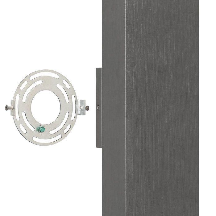 Exterior Wall Sconce Thesis 207736A Jasper 14 inch 2 light Graphite LED Exterior Wall Sconce THESIS