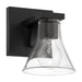 Vanity Light Thesis 207661A Gilford 5 inch 1 light Matte Black Vanity Light with Clear Glass Shade THESIS
