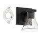 Vanity Light Thesis 207661A Gilford 5 inch 1 light Matte Black Vanity Light with Clear Glass Shade THESIS