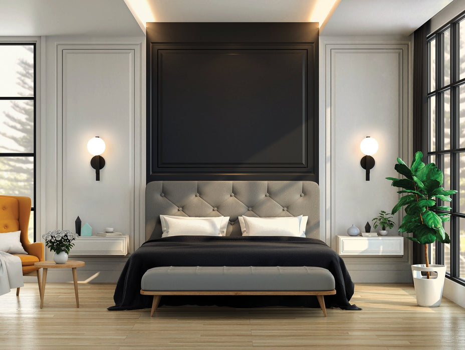 Vanity Light Thesis 207389A Julep 15 inch 1 light Matte Black Vanity Light with Opal Glass Shade THESIS