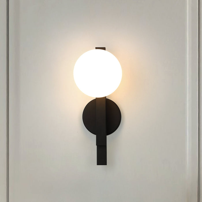 Vanity Light Thesis 207389A Julep 15 inch 1 light Matte Black Vanity Light with Opal Glass Shade THESIS