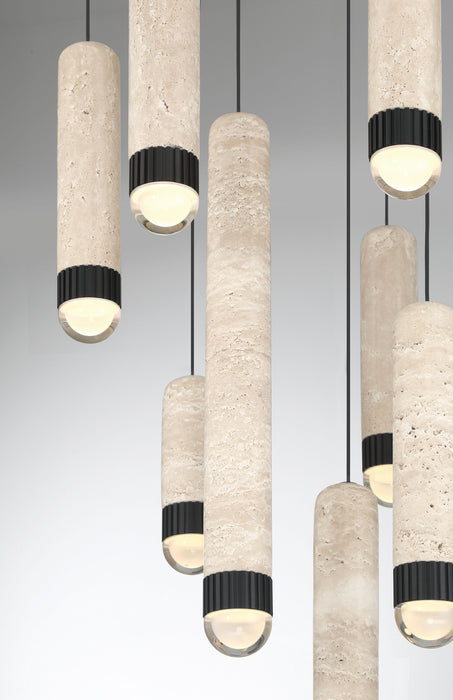 Eurofase 50130-016 Cambre 22" Matte Black LED Chandelier