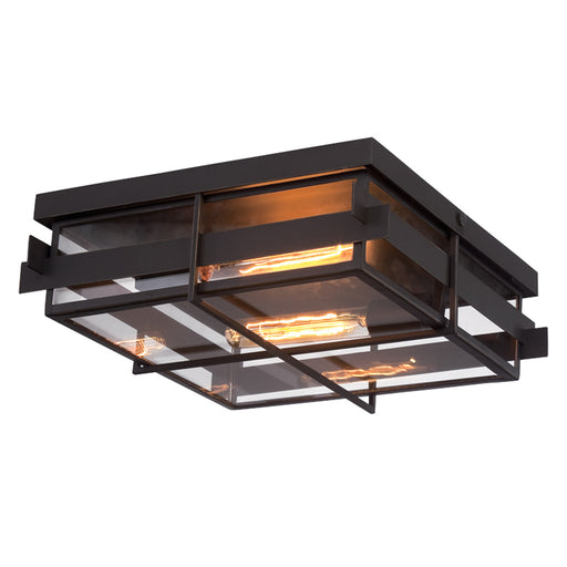 Eurofase 28055-013 Muller 14" Matte Black Outdoor Ceiling Light