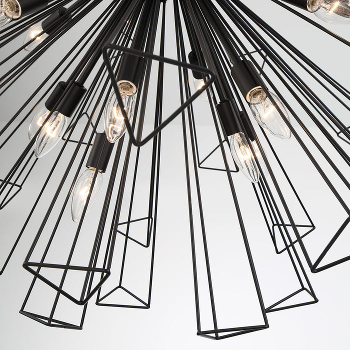 Eurofase 43864-010 Dendelio 40" Matte Black Chandelier