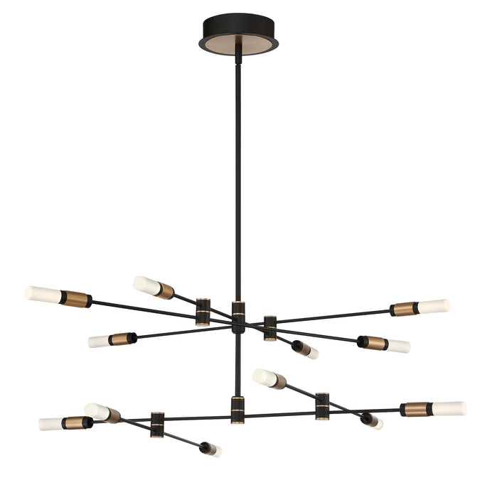 Eurofase 37051-013 Albany 41" Brass-Black Mix LED Chandelier