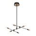 Eurofase 37050-016 Albany 32" Brass-Black Mix LED Chandelier
