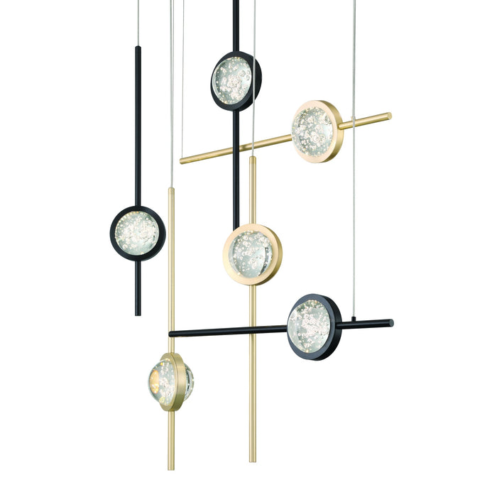 Eurofase 47255-036 Barletta 32" Gold-Black Mix LED Chandelier