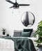 Ceiling Fan Canarm CF42ATT3BK Attley 42 Inch Ceiling Fan in Black Canarm