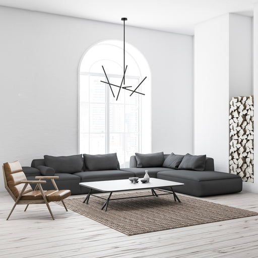 Eurofase 36250-011 Crossroads 47" Matte Black LED Chandelier