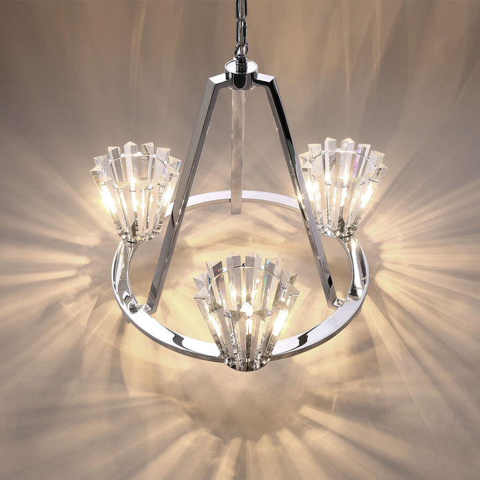 Eurofase 38865-015 Ricca 29" Chrome Chandelier