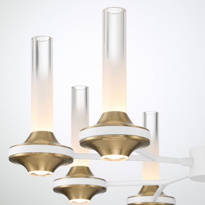 Eurofase 45712-029 Torcia 24" Matte White LED Chandelier