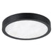 Flush Mount Thesis 207612A Argyle 12 inch Textured Black and Natural Alabaster 5CCT LED Flush Mount THESIS