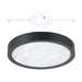Flush Mount Thesis 207612A Argyle 12 inch Textured Black and Natural Alabaster 5CCT LED Flush Mount THESIS