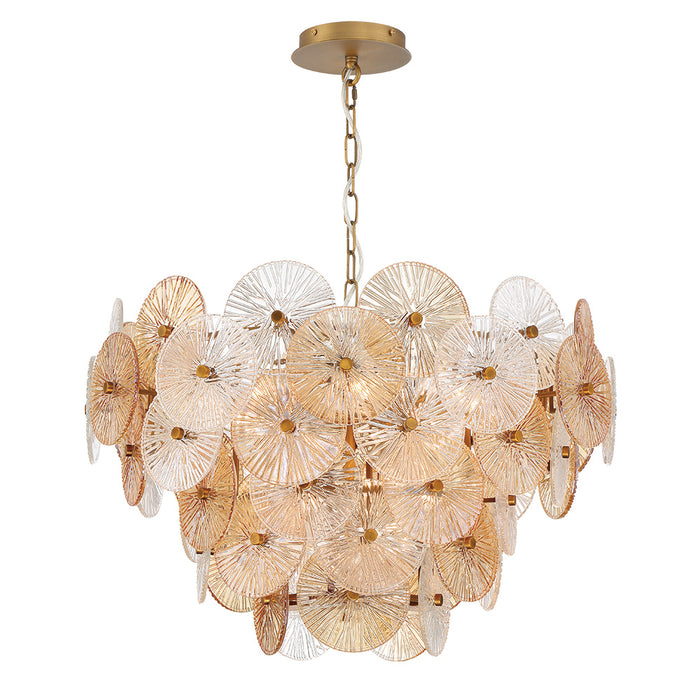 Eurofase 44572-013 Sue-Anne 29" Matte Gold Chandelier