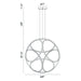 Eurofase 37104-023 Glenview 34" Brushed Gold LED Chandelier