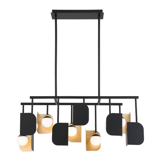 Eurofase 49037-012 Cornice 45" Gold-Black Mix LED Chandelier