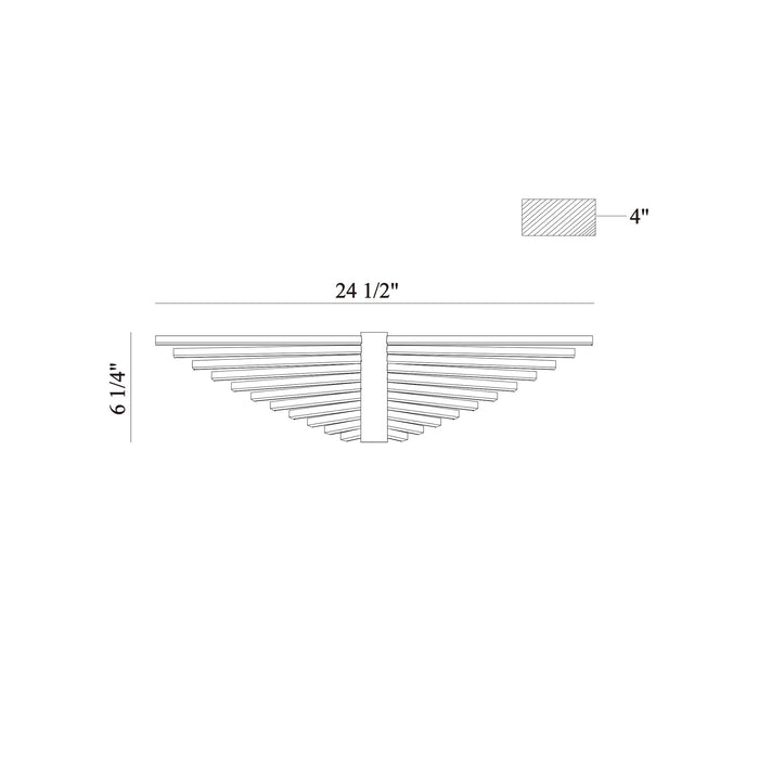 Eurofase 46731-033 Seraph 25" Matte White LED Wall Sconce