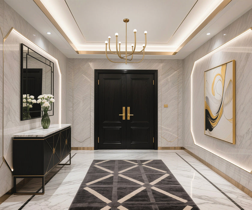 Chandelier Thesis 207257A Dahlia 36 inch 8 light Brass Chandelier with Opal Glass Shades THESIS