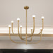 Chandelier Thesis 207257A Dahlia 36 inch 8 light Brass Chandelier with Opal Glass Shades THESIS