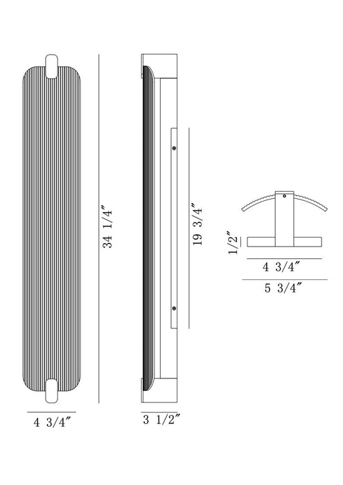 Eurofase 50061-020 Neoness 34" Weathered Brass LED Vanity Light