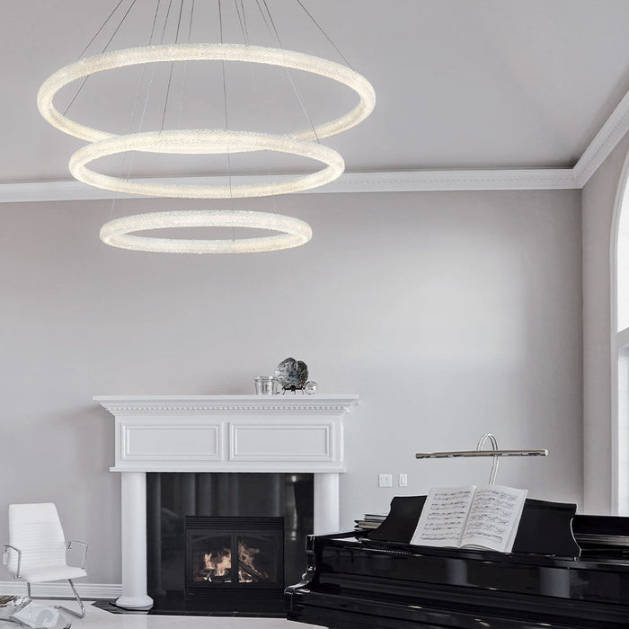 Eurofase 43927-012 Sassi 60" Chrome LED Chandelier
