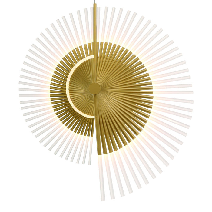 Eurofase 47126-015 Voltik 59" Matte Gold LED Chandelier