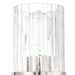 Vanity Light Thesis 207696A Andrea 5 inch 1 light Polished Nickel Vanity Light with Clear Ribbed Glass Shade THESIS