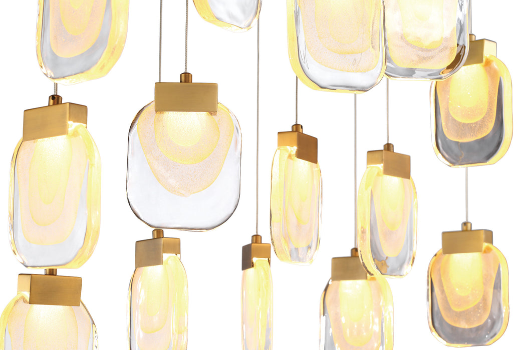Eurofase 37192-013 Paget 29" Matte Gold LED Chandelier