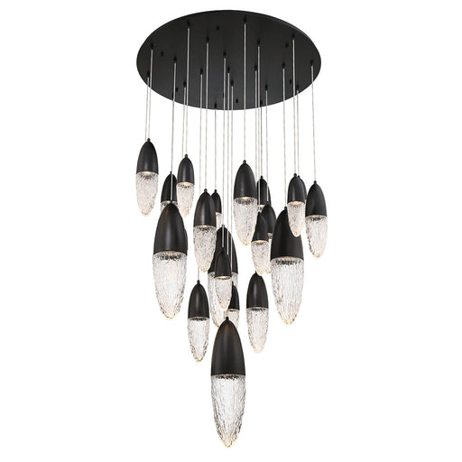 Eurofase 43860-025 Ecrou 40" Matte Black LED Chandelier