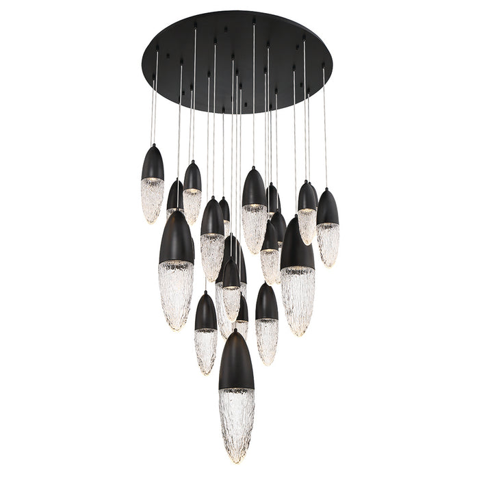 Eurofase 43860-025 Ecrou 40" Matte Black LED Chandelier