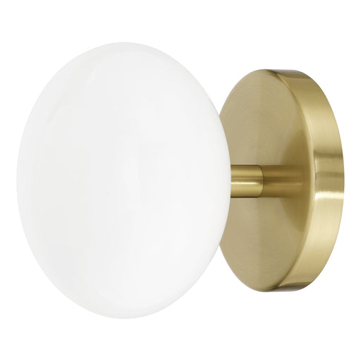Semi-Flush Mount Thesis 207381A Julep 6 inch 1 light Brushed Gold Semi Flush Mount with Opal Glass Shade THESIS