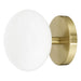 Semi-Flush Mount Thesis 207381A Julep 6 inch 1 light Brushed Gold Semi Flush Mount with Opal Glass Shade THESIS