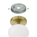 Semi-Flush Mount Thesis 207381A Julep 6 inch 1 light Brushed Gold Semi Flush Mount with Opal Glass Shade THESIS