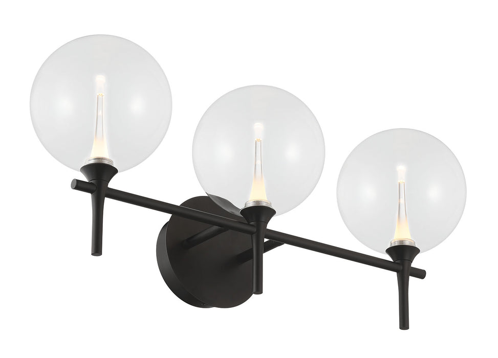 Eurofase 48915-014 Iissa 3-Light Matte Black LED Vanity Light