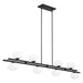 Chandelier Thesis 207386A Julep 64 inch 8 light Matte Black Linear Chandelier with Opal Glass Shades THESIS