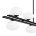Chandelier Thesis 207386A Julep 64 inch 8 light Matte Black Linear Chandelier with Opal Glass Shades THESIS